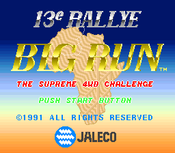 Jaleco Rally screenshot 3 for Super Famicom